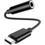 USB Type-C - 3.5 mm Jack audio átalakító adapter fekete