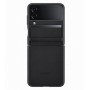 Samsung Galaxy Z Flip 4 GYÁRI bőr tok, Fekete - mob-tok-shop.hu