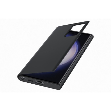 Samsung Galaxy S23 Ultra smart view wallet tok, Fekete - mob-tok-shop.hu