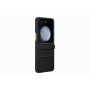 Samsung Galaxy Z Flip 5 kihajtható Eco bőr tok, Fekete